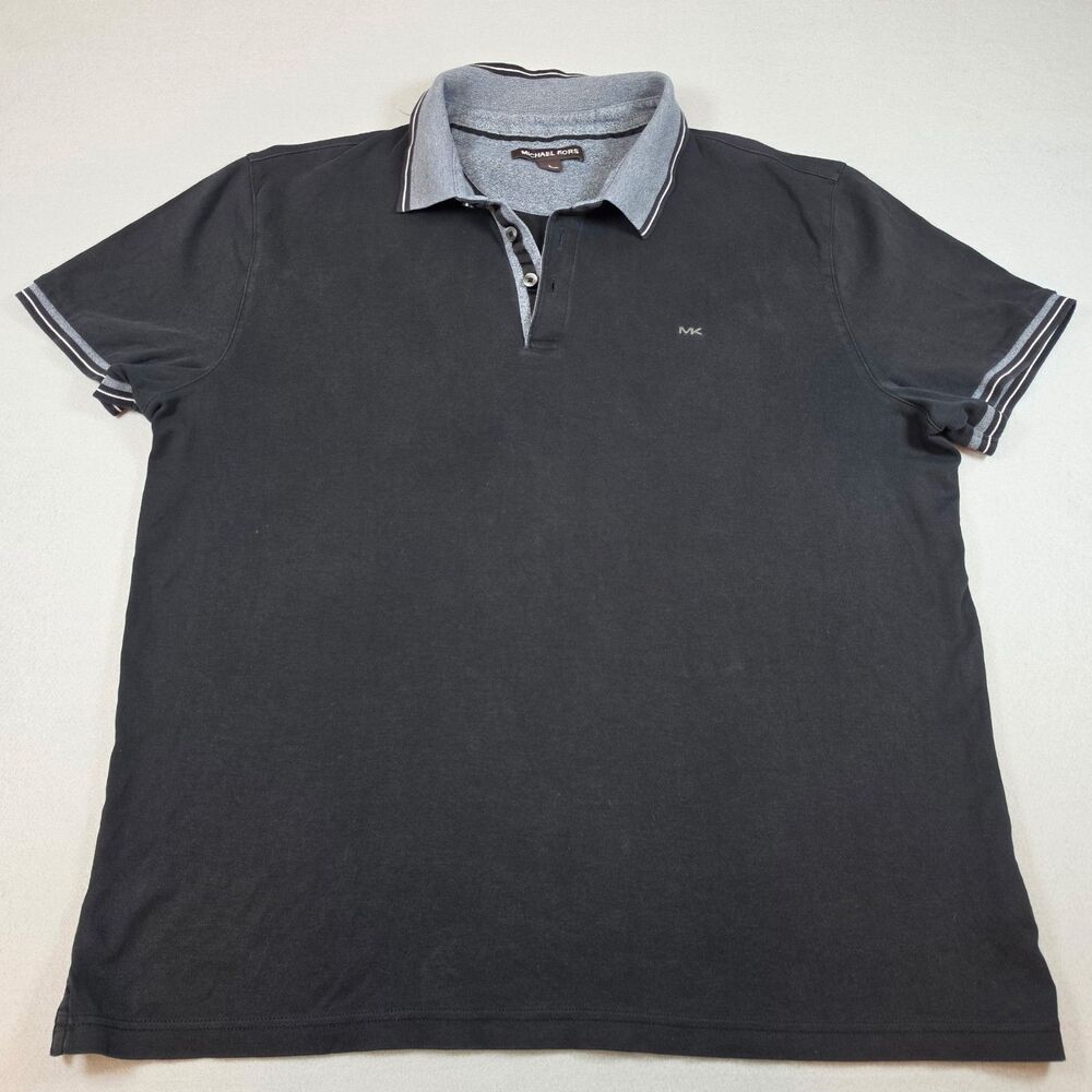 Michael Kors Men’s Polo Shirt Size L – Black Short Sleeve